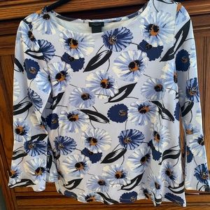 Ann Taylor bell sleeved floral print shirt